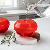Soft Drinks Diamond Ice Ball Maker for Home Bar, Large Silicone Ice Tray for Party Supplies, Modern Minimalist Style Gift for Him, Red Pack of 1