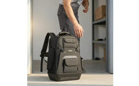 Multiple Pockets Tool Backpack Padded Shoulder Straps Tool Storage Backpack Polyester Jobsite Gear Top Carry Handle