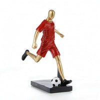 Soccer Player Figurine Sculpted Soccer Statue Sporty for Game Rooms