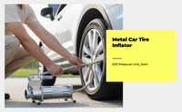 Portable Air Compressor, Digital Tire Inflator, Car Accessory