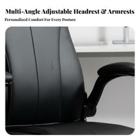 Reclining managerial Chair with Footrest Thickly Padded Computer Recliner Adjustable Height sturdy Duty for Students, Study Room