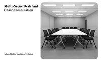 foldable top Mobile Table Foldable Training Desk Space-Saving for Students, Trainers