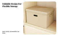 Lidded foldable container Large Capacity Lidded textile Box Foldable Design