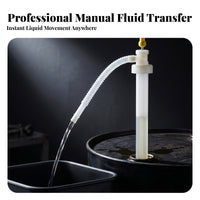 Corrosion-Resistant Manual Hand-Pull Oil Pump Short-Style Barrel Pump with Metal Tube for Mechanics, Farmers, Workshop, Garage, Farm