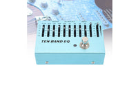 Low Frequency Control 10 Band Equalizer Effect Pedal +/-12 10-Band Band Equalizer Pedal Compact Size Guitar Equalizer Stompbox Long-Lasting Aluminum Alloy for Beginners, Performance, Rehearsal, Practice