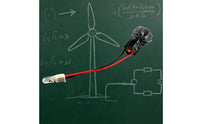 Small Wind Turbine Generator with LED Light Compact Wind Power Generator with LED Electric Safe for Students, Science Fair