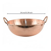 Copper Cooking Pot Uncoated Cookware Wide Mouth