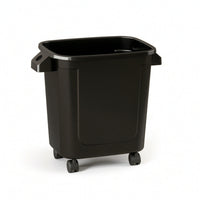 Wheeled Trash Can with Attached Lid Rectangular Wheeled Trash Bin Plastic