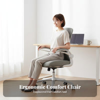 Ergonomic Computer Chair with Wheels Compact Size Mid-Back-Back-Back Swivel