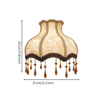 Jacquard Lamp Shade Traditional Lamp Shade with Tassels Decorative