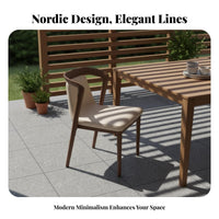 Upholstered Wood Frame Chair Modern Design Dining Seat Minimalist Design Ergonomic Supportrest for Study Room, Home Office