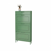 Footwear Organizer Space-saving Narrow Entryway Shoe Storage Metal Construction Tipping Drawers Ventilated Doors Suitable for Apartment Dwellers Homeowners Hallway Small Areas