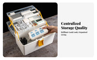 3-Tier Folding Tool Case Transparent Lid 3-Tier Cantilever Toolbox Sturdy