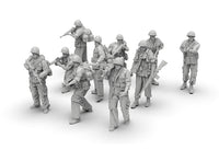 1/72二战美军1/64美国大兵1/35士兵军人白模摆件微缩素体兵人模型
