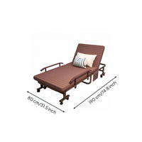 Foldable Lounge Bed Caster Wheels Reclining Lounge Bed Storage Pocket Daybed