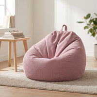 Soft Bean Bag Sofa cover Unfilled Bean-Filled Seat Cover with Carry Loop Corduroy Slouchy Chair Slipcover for Students, Reading Corner, Dorm Room