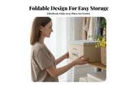 Collapsible Cartoon Print Cube with Lid Foldable Design Collapsible Lidded Box