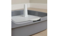 Dog Potty Tray with Grid Splash Proof Indoor Dog Toilet Non-Slip for Young Dogs