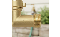 Brass Hose Elbow Swivel 90 Degree Hose Elbow Kink Resistant for Outdoor, Yard