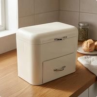 Iron Bread Box Space Saving Metal Bread Box Easy to Clean Kitchen Storage