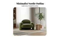 Upholstered Single Sofa Nordic Design Accent Chair Modern Minimalist Plush Upholstery for Homeowners, Business Owners, Bedroom