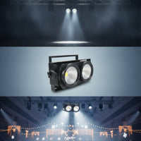 COB Stage Light High Cri Two-headHead Stage Light Lighting Bright Compact for Wedding DJs, Concerts, Clubs