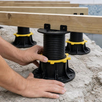 Adjustable Pedestal Support for Stone, Wood-Plastic Keel, Water Features, and Fountains