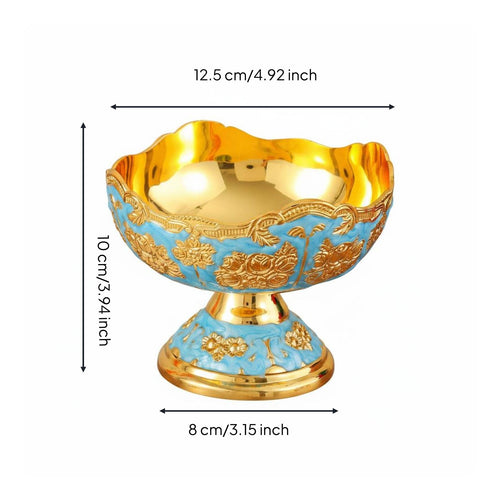 3 Pieces Pedestal Fruit Bowl Elegant Design Gold Fruit Bowl Versatile Use