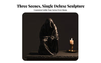 Compact Hooded Figure Sculpture