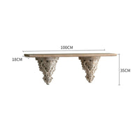 Corbel Shelf Vintage Shelf with Corbels Distressed for Entryway, Hallway