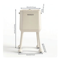 Garbage Bin with Legs Rectangular High-Legged Trash Bin Space-Saving
