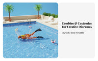 1:64 Scale Diver Figure DIY Sand Table Layout Micro Landscape People Model