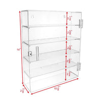 Acrylic Display Cabinet with Shelves Transparent Wall-Mounted Display Cabinet spaceSaving Storage Organizer for Figurines, Miniatures
