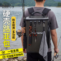 新款路亚双肩背桶包多功能渔具椅包收纳鱼竿大容量钓鱼桶渔具批发