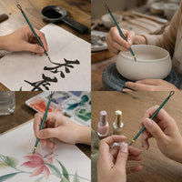 Fine Weasel Hair Detail Paint Brush for Traditional Chinese Painting, Calligraphy, Pottery, and Watercolor