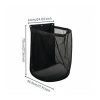 Fence Hanging Pool Organizer Heavy Duty Poolside Hanging Mesh Bag Foldable for Yard