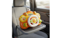 Lights and Sounds Kids Driving Simulation Toy Educational Toddler Pretend Driving Toy Multi-Functional Light-up Musical Steering Wheel Attachable Straps for Toddlers, Babies, Stroller, Crib