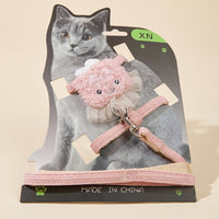 Cat Harness and Leash Set, Polyester Vest Cat Walking Harness with Non-Retractable Cat Walking Leash, Outdoor Walking and Leash Walking Gear