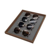 Wooden Display Tray for 24 Eyeglasses or Sunglasses, Walnut Finish