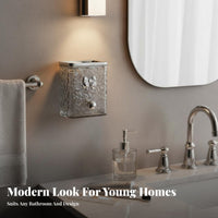 Adhesive Storage Caddy Drainage Design Wall-Mounted Utility Cup Easy to Clean