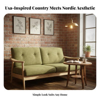 Wood Frame Fabric Armchair rustic Country design Lounge Chair Removable and cleanable Cover Designer Inspired for Adults, Office