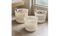 Slatted Laundry Basket Openwork Small Laundry Basket Easy to Carry