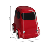 Bus Trash Can Easy to Move Rolling Trash Can Window-Design Panels