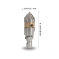 Rotating Nozzle with Metal Body Stainless Steel Rotating Sewer Nozzle Heavy Duty for Plumbers