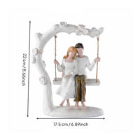 Couple Swing Figurine Gift Idea Swing Couple Figurine Modern for Patio, Couples