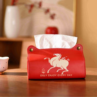 Simple Cute Tissue Box for Home Living Room Bedroom, Multifunctional PU
