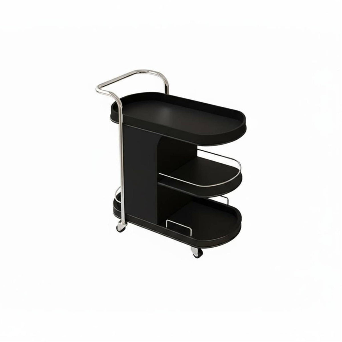Rolling C-Shaped Table Multi-Purpose C-Shaped Couch Stand Space-Saving