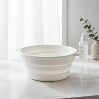 Foldable Silicone Basin Side Handles Round Silicone Basin Space Saving