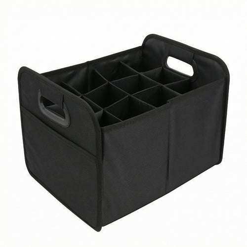 Twelve Bottle Grape Beverage Carrier Open Top 12 Compartment Bottle Box Cutout Handles