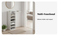 Space-Saving Multi-Layer Shoe Rack Small Footprint Multi-Tier Shoe Shelf Easy Assembly Household Storage Modern Design for Apartment Dwellers, Homeowners, Entryway, Hallway, Dorm Room, Bedroom